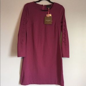 Cynthia Rowley stretch purple dress 3/4 sleeve